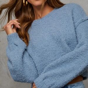 Vici Collection NWT Cozy Blue Women's Crop Sweater
